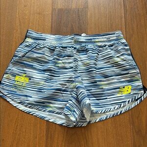 New Balance Fifth Avenue Mile Blue and Yellow Athletic Shorts